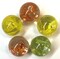 Spaghetti Red/Green/Yellow random color mix Glass Marbles 25mm (1 inch) SHOOTER